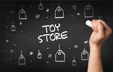 El çizimi çevrimiçi alışveriş kavramı