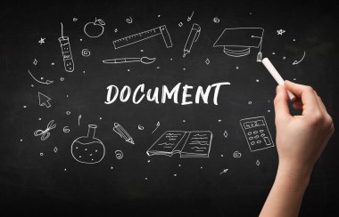 Hand drawing education concept concept