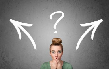 genç kadın bir karar alarak