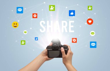 Sosyal medya içeriğini yakalamak için kamera kullanılıyor