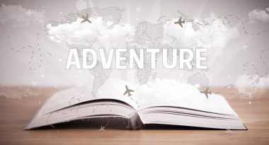 açık kitap, tatil konsepti