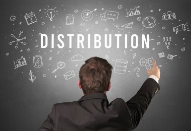 Bir iş adamının arkadan görünüşü