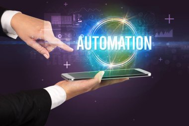 Dokunmatik ekran yakın plan, yeni teknoloji konsepti