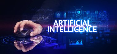 El ele tutuşan kablosuz çevre, modern teknoloji kavramı