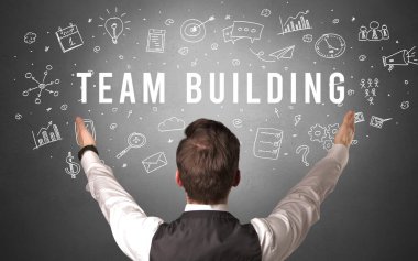 Bir iş adamının arkadan görünüşü