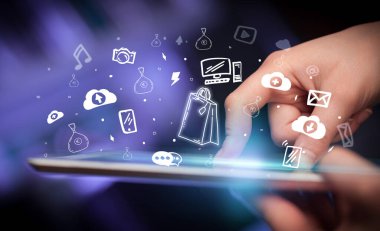 Elle çizilmiş simgelerle dokunmatik ekranı kapat