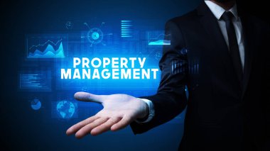 Motivasyon mesajı taşıyan iş adamının eli