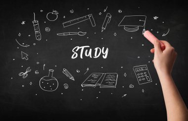 Hand drawing education concept concept