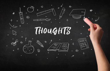 Hand drawing education concept concept