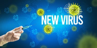 Doktorlar ellerinde şırınga olan beyaz bir eldiven veriyorlar.