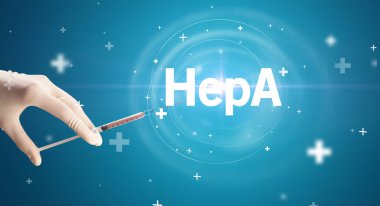 Virüs aşısıyla şırınga iğnesi