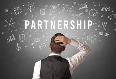 Bir iş adamının arkadan görünüşü