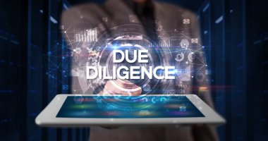 Tablet tutan kişi, iş konsepti