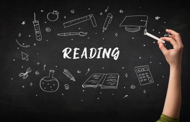 Hand drawing education concept concept