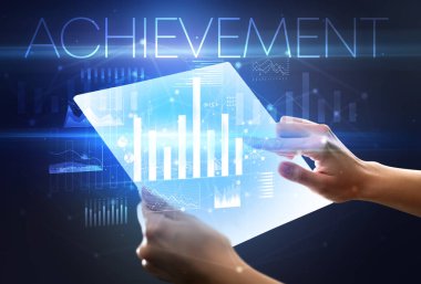 El ele tutuşmak fütüristik, iş kavramı