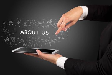 Dokunmatik ekran, sosyal medya konseptine yakın çekim