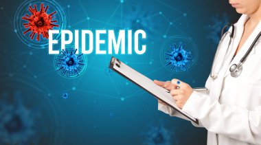 Doktor reçeteli bir reçete yazıyor.