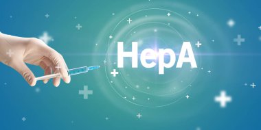 Virüs aşısıyla şırınga iğnesi