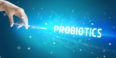 Şırınga, elinde tıbbi enjeksiyon