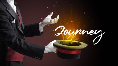 Yaşlı büyücü sihirbazlık numarası yapıyor.