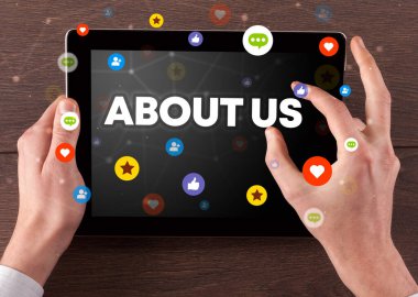 Dokunmatik ekran, sosyal medya konseptine yakın çekim