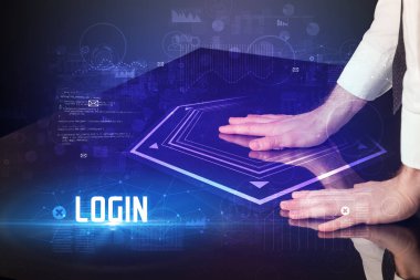 Dijital tabloya elle dokun