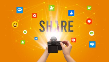 Sosyal medya içeriğini yakalamak için kamera kullanılıyor