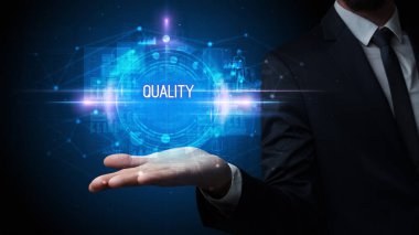 İnsan el ele tutuşması dijital teknoloji kavramı