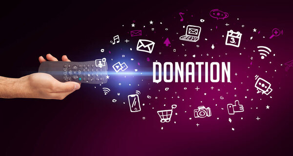 hand holding wireless peripheral