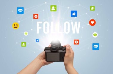 Sosyal medya içeriğini yakalamak için kamera kullanılıyor