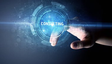 İş konseptine el sıkışma düğmesi