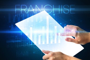 El ele tutuşmak fütüristik, iş kavramı