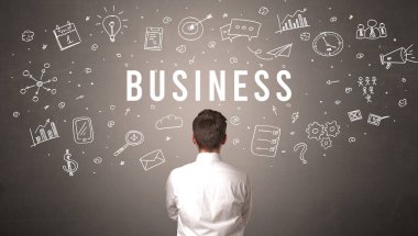 Bir iş adamının arkadan görünüşü