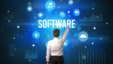 Bir iş adamının arkadan görünüşü