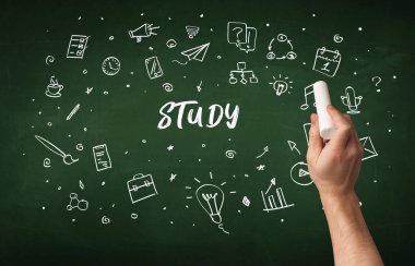 Hand drawing education concept concept