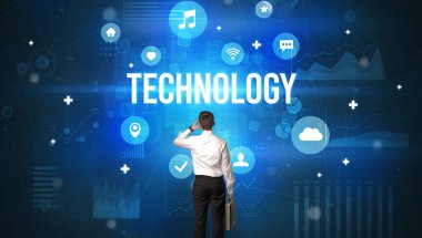 Bir iş adamının arkadan görünüşü