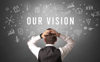 Bir iş adamının arkadan görünüşü