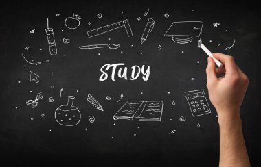 Hand drawing education concept concept