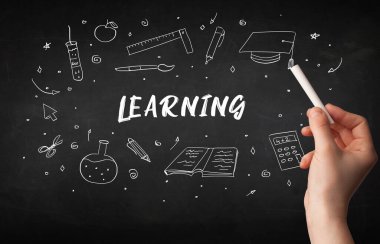 Hand drawing education concept concept