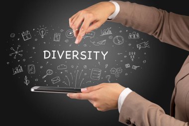 Dokunmatik ekran, sosyal medya konseptine yakın çekim