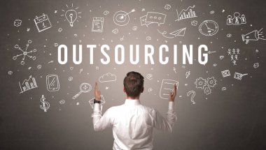 Bir iş adamının arkadan görünüşü