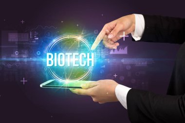 BIOTECH yazıtlı dokunmatik ekran, yeni teknoloji kavramı