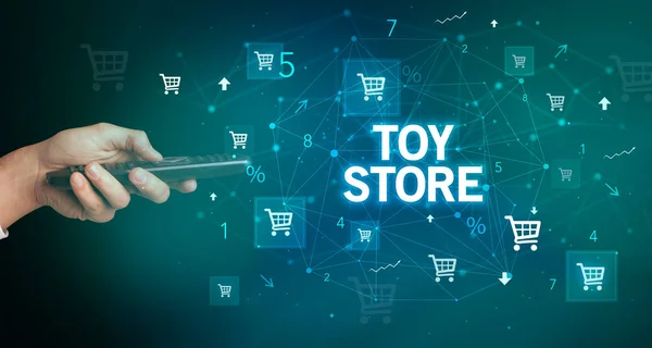 기기를 Toy Store 온라인 컨셉트 — 스톡 사진