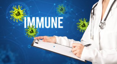Doktor IMMUNE yazıtları ve salgın konseptiyle reçete yazıyor.