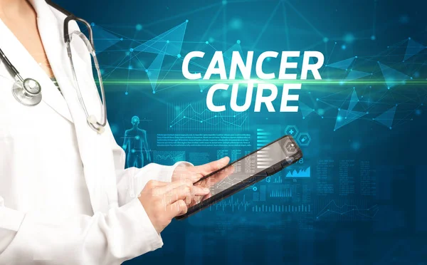Doktor Panoya Cancer Cure Yazısını Tıbbi Tanı Kavramını Içeren Notlar — Stok fotoğraf