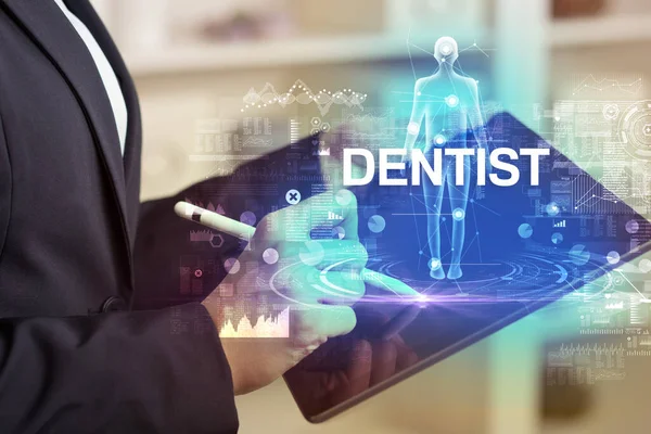 DENTIST yazıtlı elektronik tıbbi kayıt, tıbbi teknoloji konsepti
