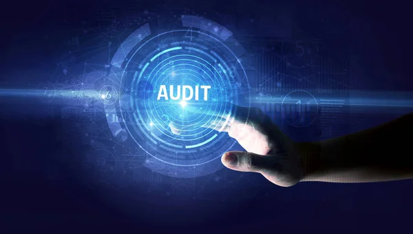 Teması Audit Düğmesi Modern Teknolojisi Kavramı — Stok fotoğraf