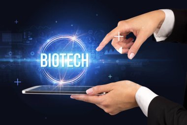 BIOTECH yazıtlı dokunmatik ekran, yeni teknoloji kavramı