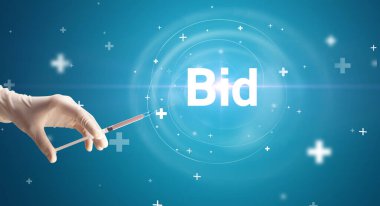 Şırınga iğnesi ile virüs aşısı ve teklif kısaltması, panzehir konsepti