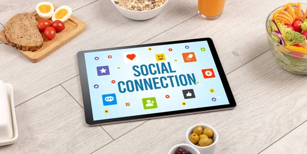 SOSYAL Bağlantı Yazıtı, Sosyal Ağ Konsepti ile Sağlıklı Tablet Pc bileşimi